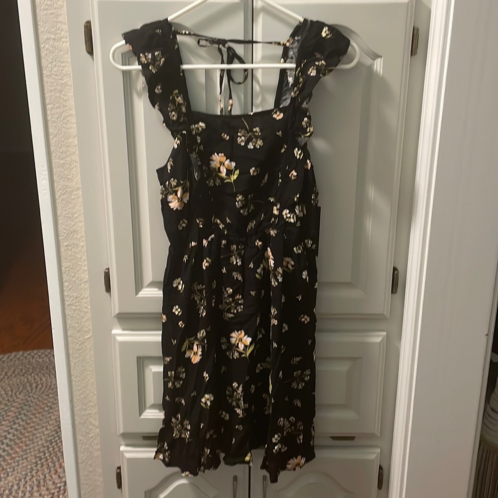 Black Floral summer dress